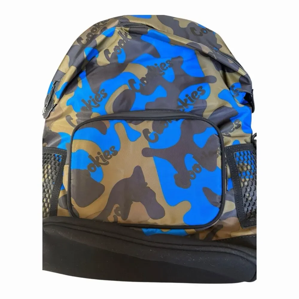 Cookies SF Luxe Smell Proof Backpack Blue Camo Utility Streetwear Travel Bag NWT